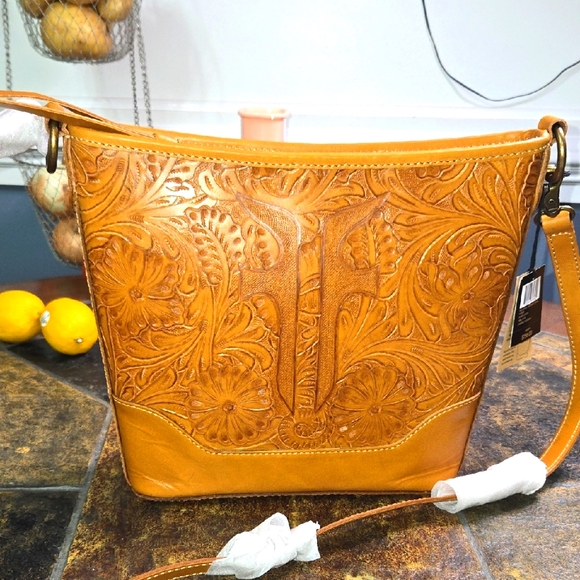 Frye Handbags - Frye Melissa Hand Tooled Leather Crossbody
